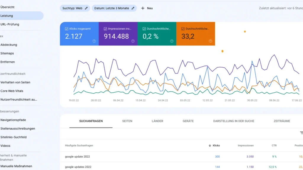 Truy cập Google Search Console vào mục link
